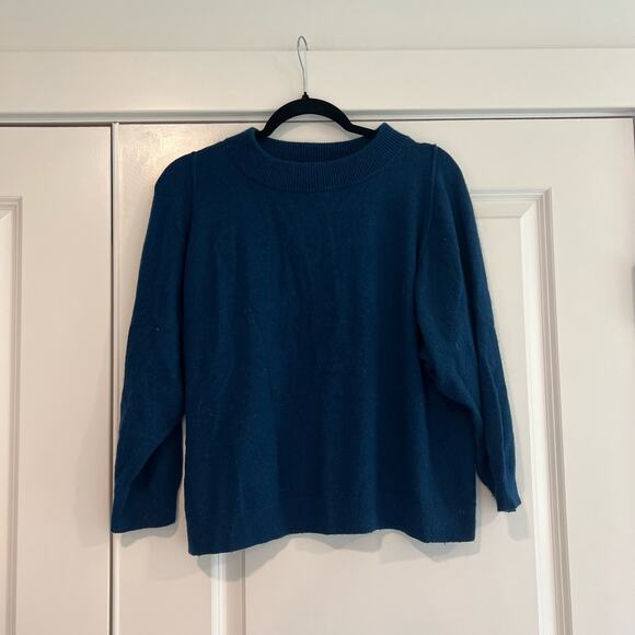 J Crew Women's Crewneck Sweater Dark Blue Wool Size XS - Picture 1 of 8